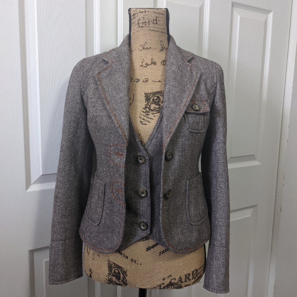 NWOT Paper Denim & Cloth Wool Jacket & Vest sz 1